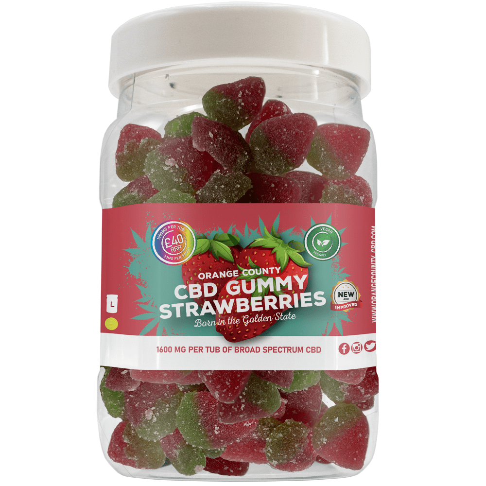 CBD Gummy Strawberries (Large Tub)
