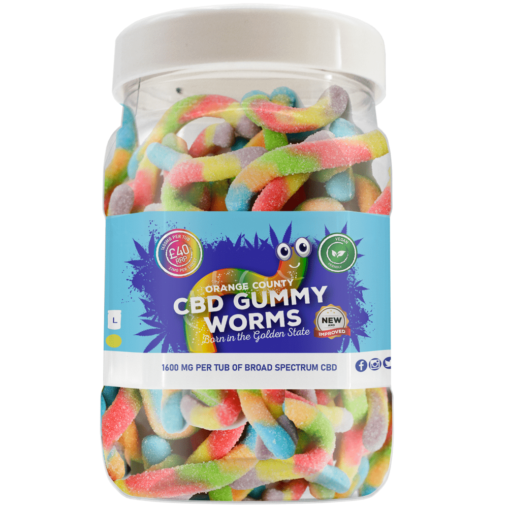 CBD Gummy Worms (Large Tub)