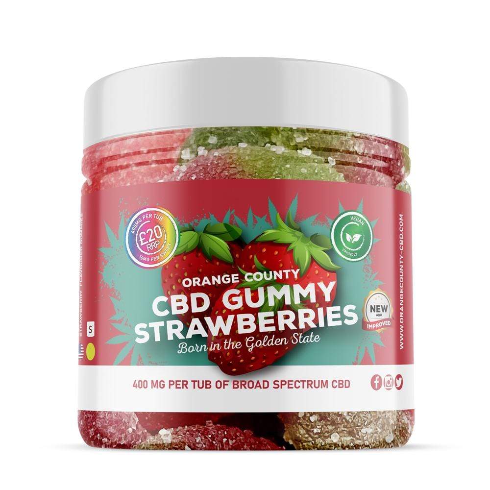CBD Gummy Strawberries (Small Tub)